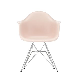 Vitra DAR Eames Plastic Armchair - verchroomd - zachtroze RE