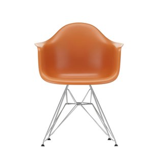 Vitra DAR Eames Plastic Armchair - verchroomd - roestoranje RE