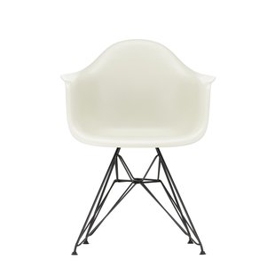 Vitra DAR Eames Plastic Armchair - zwart - kiezelsteen RE