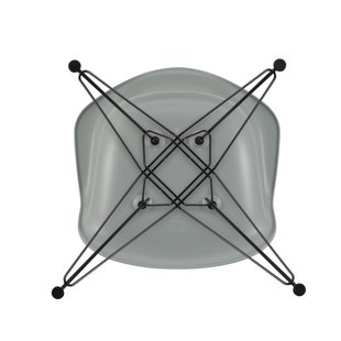 Vitra DAR Eames Plastic Armchair - zwart - lichtgrijs RE