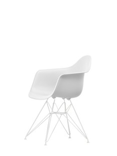 Vitra DAR Eames Plastic Armchair - verchroomd - katoen wit RE