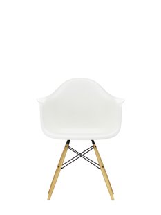 Vitra DAW Eames Plastic Armchair - wit - gelige esdoorn