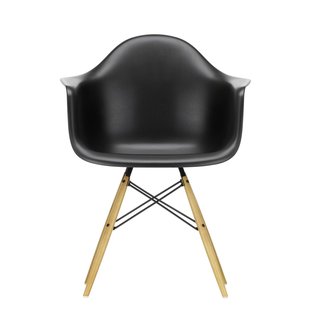 Vitra DAW Eames Plastic Armchair - gelige esdoorn - diepzwart RE