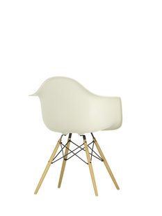 Vitra DAW Eames Plastic Armchair - honingkleurig essenhout - kiezelsteen RE