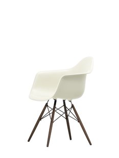 Vitra DAW Eames Plastic Armchair - donkere esdoorn - kiezelsteen RE