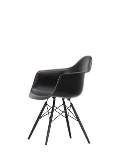 Vitra DAW Eames Plastic Armchair - esdoorn zwart - diepzwart RE