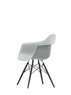 Vitra DAW Eames Plastic Armchair - esdoorn zwart - lichtgrijs RE