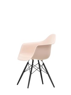 Vitra DAW Eames Plastic Armchair - esdoorn zwart - zachtroze RE