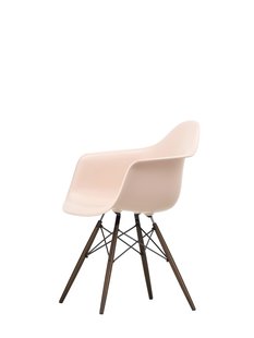 Vitra DAW Eames Plastic Armchair - donkere esdoorn - zachtroze RE