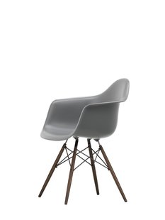 Vitra DAW Eames Plastic Armchair - donkere esdoorn - granietgrijs RE