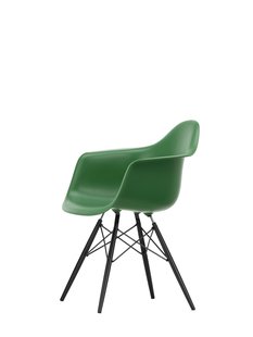 Vitra DAW Eames Plastic Armchair - esdoorn zwart - smaragd RE