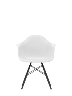 Vitra DAW Eames Plastic Armchair - esdoorn zwart - katoen wit RE
