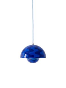 &Tradition Flowerpot VP1 hanglamp - cobalt blue & twilight blue pattern