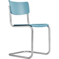 Thonet S 43 Stoel - Beuken hemelsblauw gebeitst (TP 250) - zonder glijders