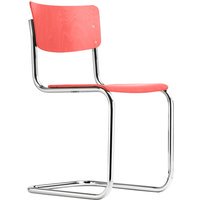 Thonet S 43 Stoel - Beuken koraalrood (TP 233) - zonder glijders