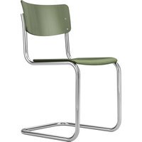 Thonet S 43 Stoel - zonder glijders - Beuken olijfgroen (RAL 6003)