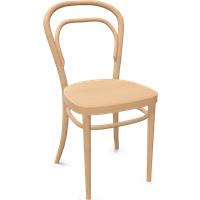 Thonet 214 Stoel - Rietvlechtwerk met ondersteunende kunststof - blank gebeitst