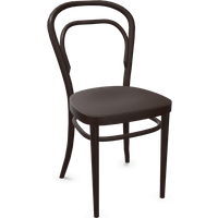 Thonet 214 Stoel - multiplex komzitting - donkerbruin gebeitst