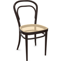 Thonet 214 Stoel - Rietvlechtwerk met ondersteunende kunststof - donkerbruin gebeitst