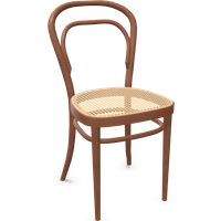 Thonet 214 Stoel - Rietvlechtwerk met ondersteunende kunststof - kersen gebeitst