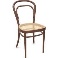 Thonet 214 Stoel - Rietvlechtwerk met ondersteunende kunststof - otenkleur gebeitst