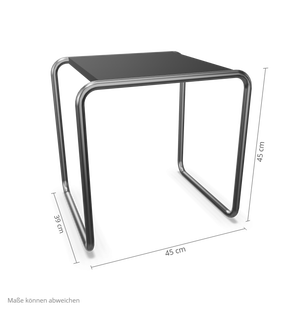 Thonet B9 Bijzettafel - gelakt zwart - a (45 x 45 x 39 cm)