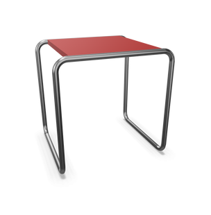 Thonet B9 Bijzettafel - gelakt tomatenrood (RAL 3013) - a (45 x 45 x 39 cm)