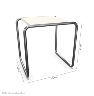 Thonet B9 Bijzettafel - gelakt wit - a (45 x 45 x 39 cm)