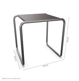 Thonet B9 Bijzettafel - donkerbruin gebeitst - a (45 x 45 x 39 cm)