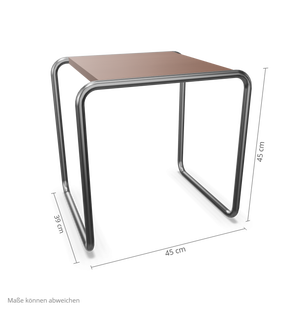 Thonet B9 Bijzettafel - notenboomkleuren gebeitst - a (45 x 45 x 39 cm)