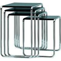 Thonet B9 Bijzettafel - gelakt zwart - d (66 x 60 x 39 cm)