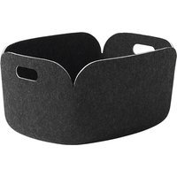 Muuto Restore bewaarmand hoekig - zwart gemêleerd