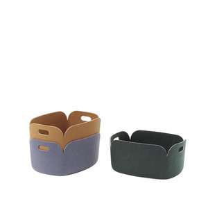 Muuto Restore bewaarmand hoekig - donkergroen