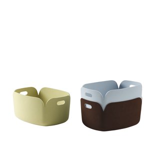 Muuto Restore bewaarmand hoekig - Dark Brown