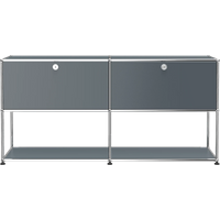 USM Haller Sideboard 2 x 2 - onderaan open - 32 middengrijs