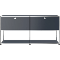 USM Haller Sideboard 2 x 2 - onderaan open - 33 antracietgrijs