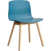 HAY About a Chair AAC 12 - azure blue 2.0 - lak op waterbasis - Standaard glijders kunststof