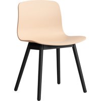 HAY About a Chair AAC 12 - pale peach 2.0 - zwarte lak op waterbasis - Standaard glijders kunststof