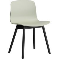 HAY About a Chair AAC 12 - pastel green 2.0 - zwarte lak op waterbasis - Standaard glijders kunststof