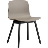 HAY About a Chair AAC 12 - khaki 2.0 - zwarte lak op waterbasis - Standaard glijders kunststof