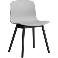 HAY About a Chair AAC 12 - concrete grey 2.0 - zwarte lak op waterbasis - Standaard glijders kunststof