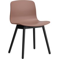 HAY About a Chair AAC 12 - soft brick 2.0 - zwarte lak op waterbasis - viltglijders