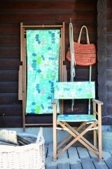 Jan Kurtz Maxx regisseursstoel - Teak - blauw - teak