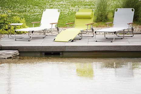 Fiam Amigo met armleuningen - ligstoel - pistache - Armleuning Robinie