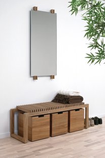 Skagerak by Fritz Hansen Cutter Box groot - met wieltjes - Teak