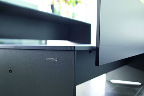 Conmoto Bank Riva S - met rugleuning - antraciet - L