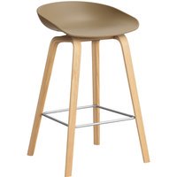 HAY About a Stool AAS 32 - clay 2.0 - lak op waterbasis - voetbank roestvrij staal - Zithoogte 65 cm - viltglijders