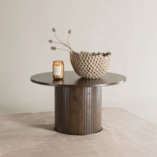 Nohr Ronde Salontafel 'Fionna' 80cm, kleur Mokka