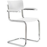 Thonet S 43 F Armleunstoel - Beuken wit (TP 200) gelakt  - zonder glijders