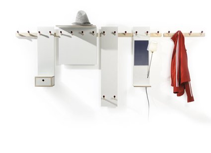 Moormann Rechenbeispiel kinderkapstok - wit (FU) - rood